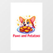 Pawsand Potato Fensteraufkleber (Blatt)