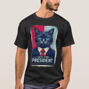 Pawsidential Kampagne Unisex Softstyle Katzen präs T-Shirt
