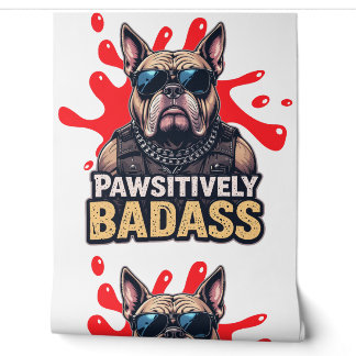 Pawsiful Badass Cool Hund Lover Room Décor Tapete