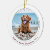Pawsitiv Covid Quarantine Red Dog Pet Foto Keramik Ornament (Links)