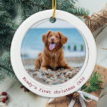 Pawsitiv Covid Quarantine Red Dog Pet Foto Keramik Ornament<br><div class="desc">Pawsiful Best Year Ever ! Nach den Hunden! Dekorieren Sie Ihren Baum oder schicken Sie ein besonderes Geschenk mit diesem super niedlichen personalisierten Haustier Foto Weihnachtsschmuck. Diese lustige pandemische Quarantäne Hundeschlittenschmuck wird bei allen Hundefreunden zum Favoriten. Fügen Sie das Foto Ihres Hundes hinzu und personalisieren Sie es mit Namen und...</div>