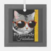 Pawsitiv Fabulous Cat Ornament Aus Glas (Vorderseite)