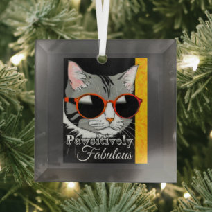 Pawsitiv Fabulous Cat Ornament Aus Glas