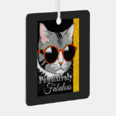 Pawsitiv Fabulous Cat Ornament Aus Metall (Vorderseite Rechts)