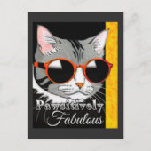 Pawsitiv Fabulous Cat Postkarte (Vorderseite)