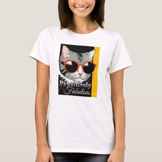 Pawsitiv Fabulous Cat T-Shirt (Vorderseite)
