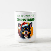 Pawsitiv frohe Weihnachten Kaffeetasse (Mittel)