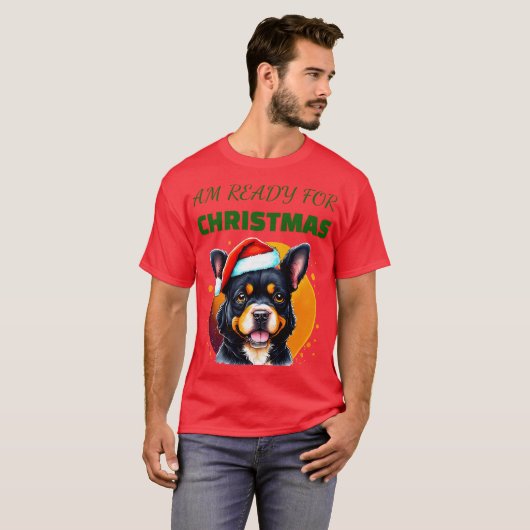 Pawsitiv frohe Weihnachten T-Shirt (Vorne ganz)
