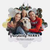 Pawsitiv fröhliches, modernes, individuelles Foto Ornament Karte (Vorderseite)