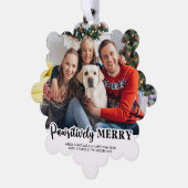 Pawsitiv fröhliches, modernes, individuelles Foto Ornament Karte (Linke Ecke)