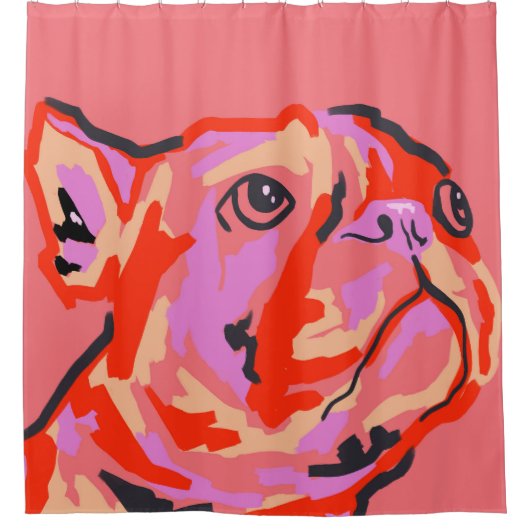 pawsitiv gepatcht duschvorhang (Vorderseite)