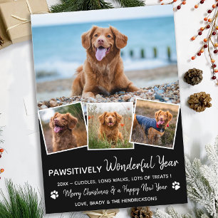 Pawsitiv Heimtierjahr im Review Black Pet Dog Foto Feiertagskarte