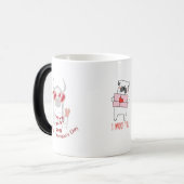 "Pawsitiv Ihre Valentinische Tasse" 🐾 💖 Verwandlungstasse (Vorderseite Links)
