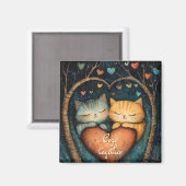 Pawsitiv in der Liebe Gemütliches Zusammentreffen  Magnet (Vorderseite/Rückseite)
