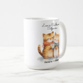 Pawsitiv in der Liebe Niedlich Chat Cuddle Cartoon Kaffeetasse (VorderseiteRechts)