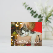 Pawsitiv Merry Custom Pet Cat Foto Weihnachten (Stehend Vorderseite)
