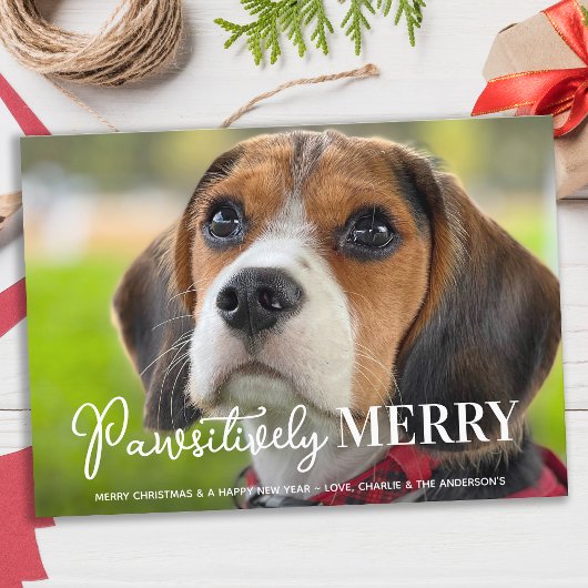 Pawsitiv Merry Custom Pet Hund Foto Weihnachten