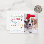 Pawsitiv Merry Furry & Bright Custom Pet Foto Mitteilungskarte (Vorderseite/Rückseite Beispiel)