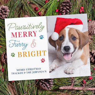 Pawsitiv Merry Furry & Bright Custom Pet Foto Postkarte