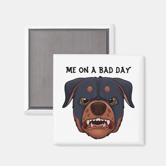 Pawsitiv Moody: Mad Dog Face Magnet (Vorderseite/Rückseite)