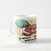 Pawsitiv Phantastisch - Fun Animal Quote Design Kaffeetasse (Vorderseite Links)