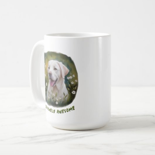 Pawsitiv Phantastische White Labrador-Tasse Kaffeetasse (Vorderseite Links)