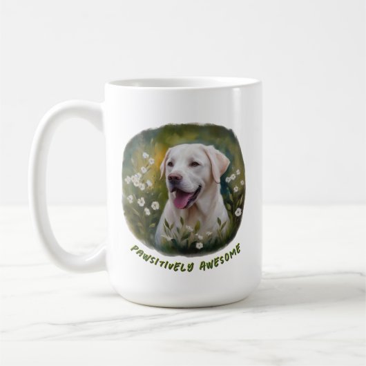 Pawsitiv Phantastische White Labrador-Tasse Kaffeetasse (Links)
