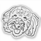 Pawsitiv Poodle Aufkleber (Vorderseite)