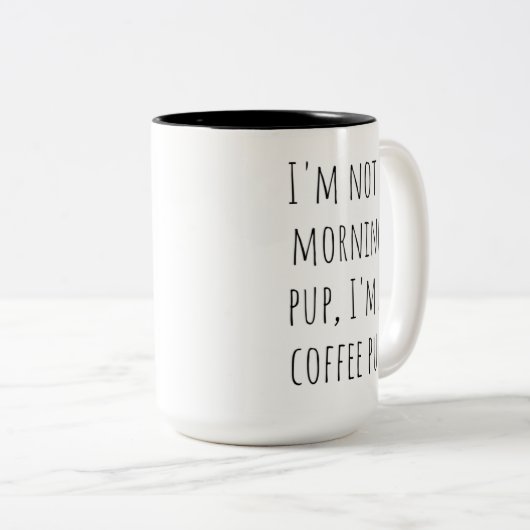 Pawsitiv Punny Coffee Cup - Niedliches Hundebeitra Zweifarbige Tasse (VorderseiteRechts)