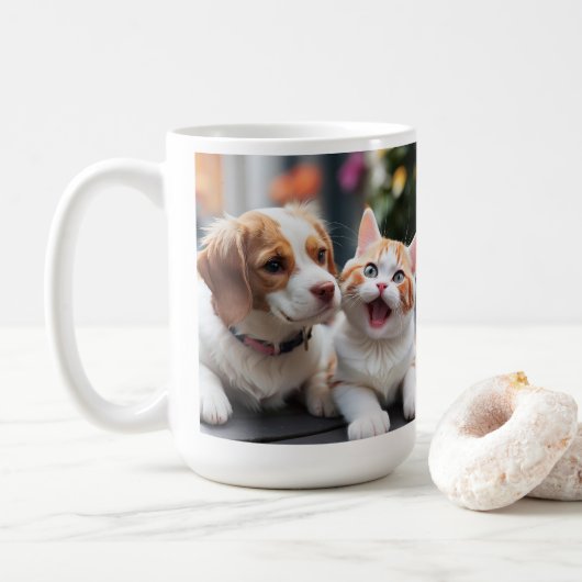 Pawsitiv Purfect Friendship Tasse Design. (Mit Donut)
