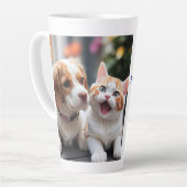 Pawsitiv Purfect Pet Latte Tasse Design. (Linke Ecke)