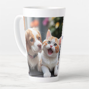 Pawsitiv Purfect Pet Latte Tasse Design.
