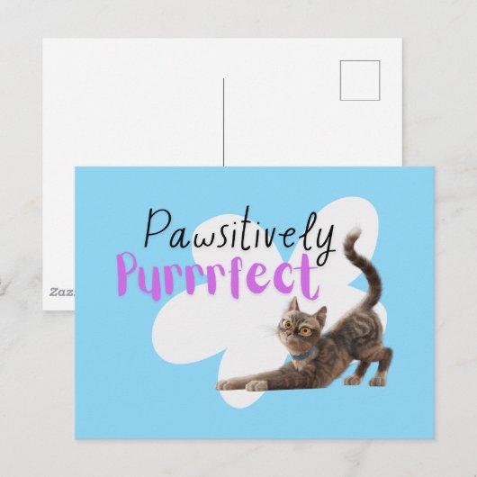 Pawsitiv Purfect Postkarte (Vorne/Hinten)