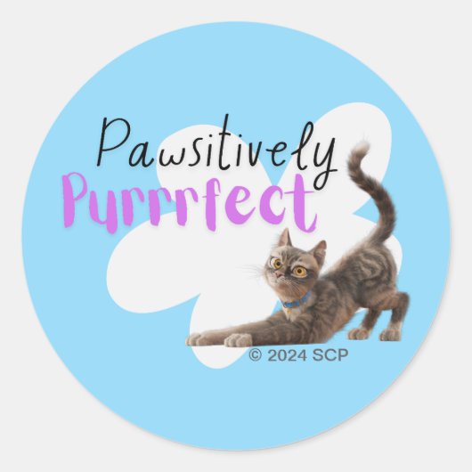 Pawsitiv Purfect Runder Aufkleber (Vorderseite)