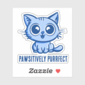 Pawsitiv Purfect, schöne Manga Kitten Aufkleber (Blatt)