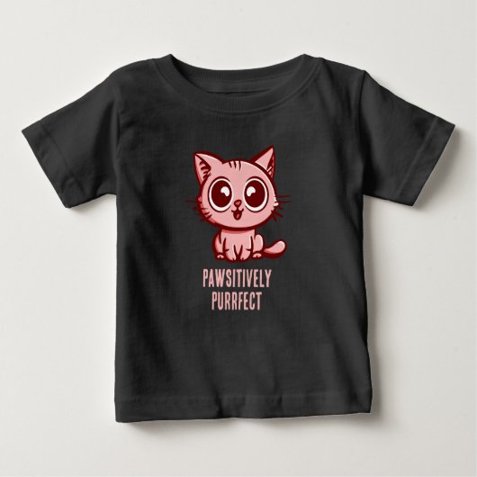 Pawsitiv Purfect, schöne Manga Kitten Baby T-shirt (Vorderseite)