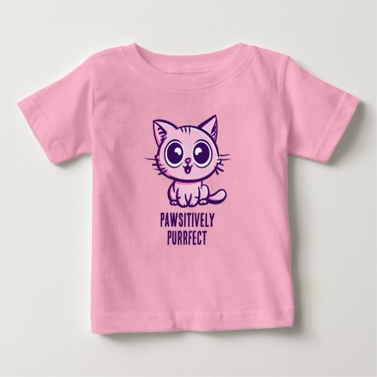 Pawsitiv Purfect, schöne Manga Kitten Baby T-shirt (Vorderseite)