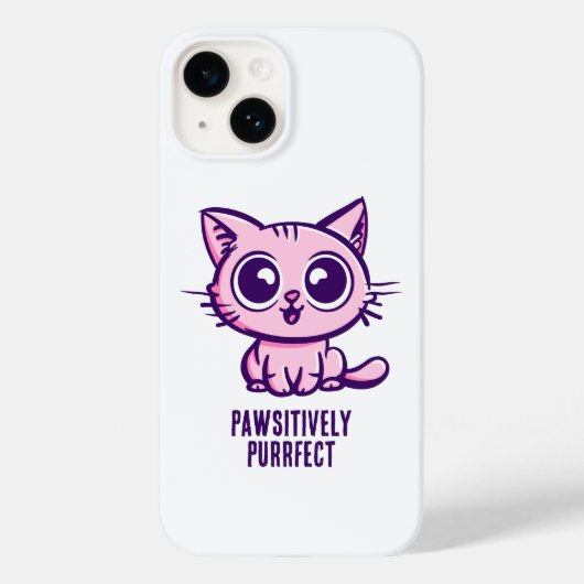 Pawsitiv Purfect, schöne Manga Kitten Case-Mate iPhone Hülle (Rückseite)