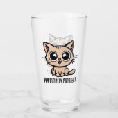 Pawsitiv Purfect, schöne Manga Kitten Glas (Rückseite)