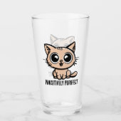 Pawsitiv Purfect, schöne Manga Kitten Glas (Vorderseite)