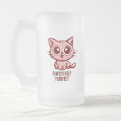 Pawsitiv Purfect, schöne Manga Kitten Mattglas Bierglas (Links)