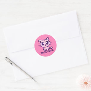 Pawsitiv Purfect, schöne Manga Kitten Runder Aufkleber