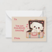 Pawsitiv schöne Valentinnotecards Mitteilungskarte (Vorderseite)
