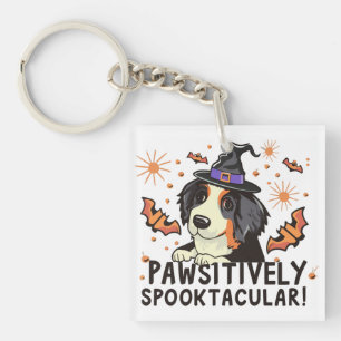 Pawsitiv Spooktacular! - Halloween Bernese Dog Schlüsselanhänger