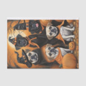 Pawsitiv Spooky: Ein Halloween-Puggle-Dekoupage Seidenpapier (Vorderseite)