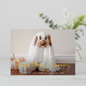 Pawsitiv Spooky Halloween Foto Folien Feiertagskarte (Stehend vorne)