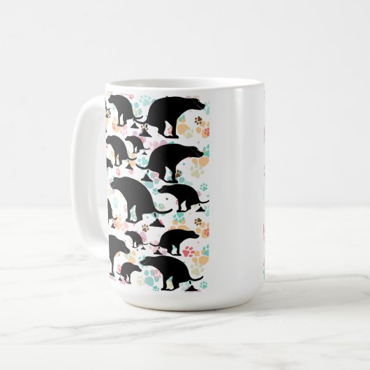 Pawsitiv Unglaublich witzig Kackend Hunde-Kaffee-T Kaffeetasse (Vorderseite Links)