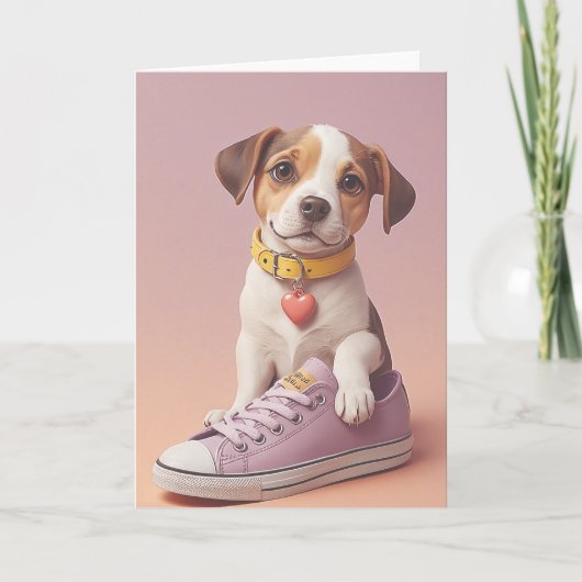 Pawsitive Birthday Vibes Karte (Vorderseite)