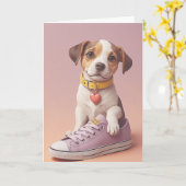 Pawsitive Birthday Vibes Karte (Gelbe Blume)
