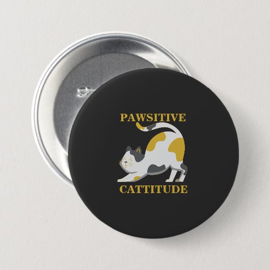 Pawsitive Cattitude Button (Vorne & Hinten)